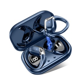 Wireless Earbud Bluetooth Headphones Sports with Earhooks, Earphones Wireless Bluetooth 5.4 ENC Noise Cancelling, 50H Playtime, IP7 Waterproof Ear buds In Ear for Sport/Running/Gym, Dual LED Display