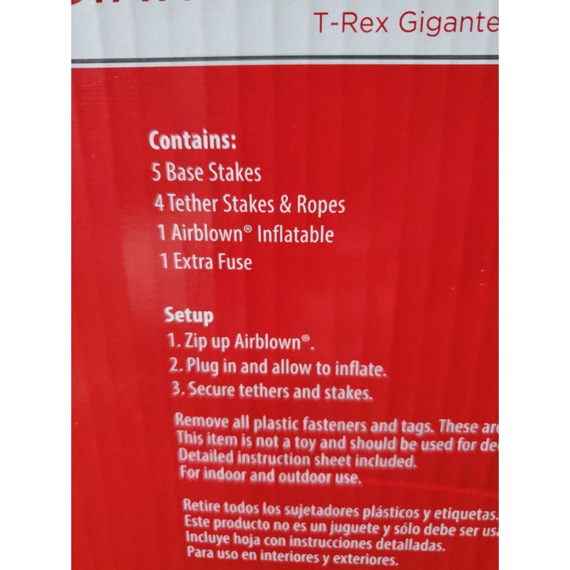 holiday time 10ft T-Rex Dinosaur Christmas Inflatable NEW Present Holiday