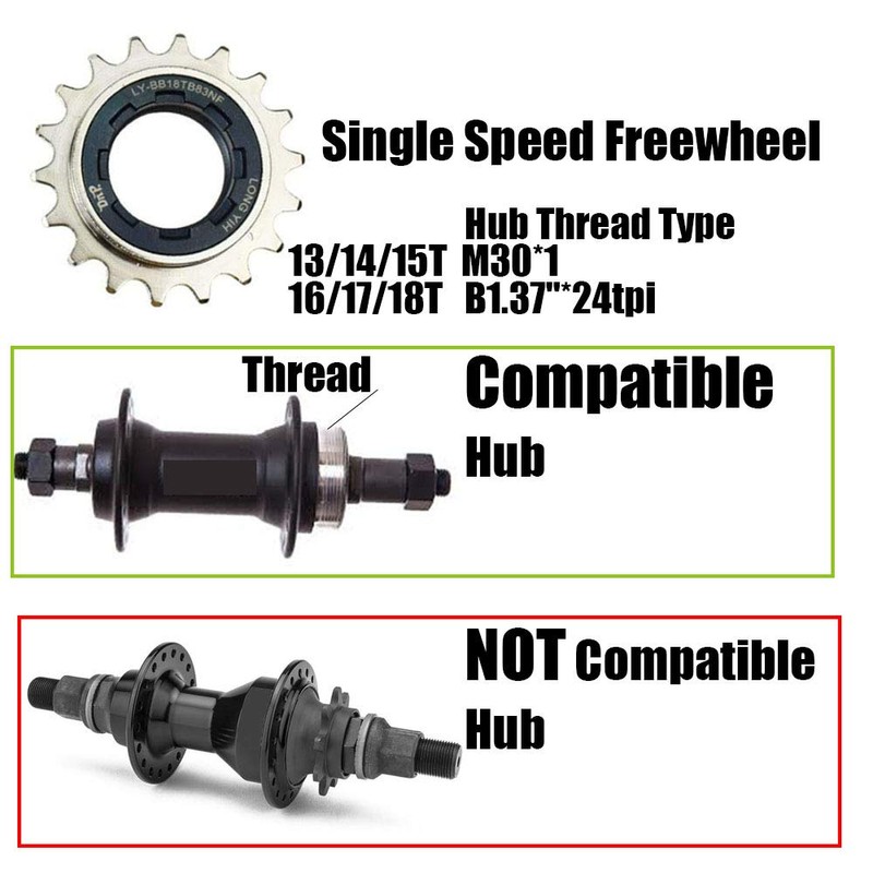 Single Speed Freewheel 16t BMX 30poe