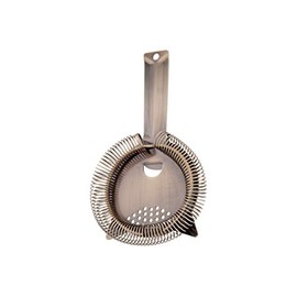APS 93347 Bar Strainer with Removable Spiral Spring, High-Quality Strainer Suitable for All Glasses and Shakers, Food-Safe, Diameter 9 x 9 cm, Antique Copper