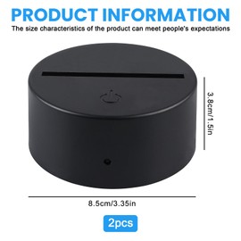 BAIFULAI LED Sockel, 4 Stück 3D Leuchtsockel mit Lichttafel& Fernbedienung und USB-Kabel, Einstellbarer 16 Farben, Touch-Steuerung, LED Nachtlicht Lichtsockel für Acryl und Plexiglas