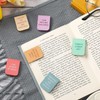 Faccito 6 Pieces Magnetic Leather Bookmark Inspirational Motivational Back to