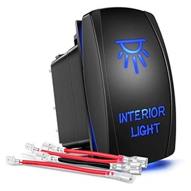 GOOACC GOOACC Interior Light Rocker Switch LED Light Bar 5Pin Laser On Off LED Light 20A 12V 10A 24V Switch Jumper Wires Set for Jeep Boat Trucks,2 Years Warranty