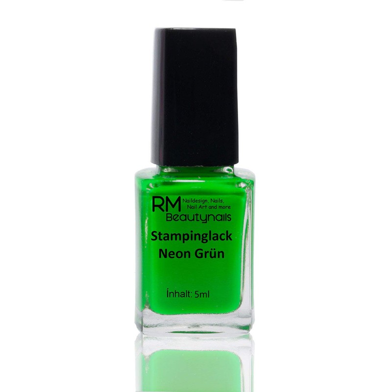 Stamping Nail Polish Neon Set Red Yellow Green Pink Purple
