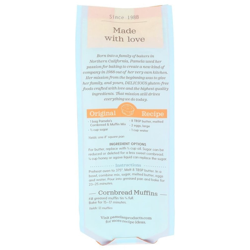 Pamela's Gluten Free Cornbread and Muffin Mix, 12 oz (Pack