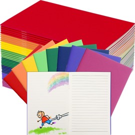 Gueevin 8 Pcs Blank Books for Kids to Write Stories Bulk Small Notebooks Journals Colorful Soft Cover Notebooks for Drawing Students Gifts for Christmas End of The Year 5.5''x 8.3'' (Stylish Colors)