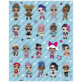 Unique Party 23799 Sticker Sheets-LOL Surprise Party-Pack of 4, Multicolour