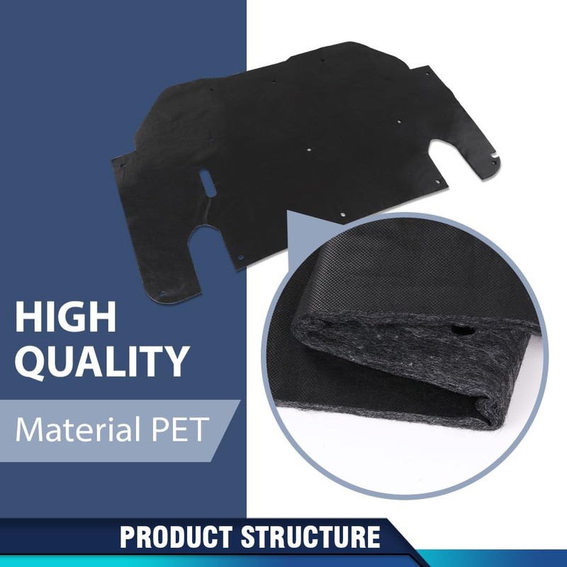PIT66 Hood Insulation Pad 1/2" with Clips Compatible with Ford