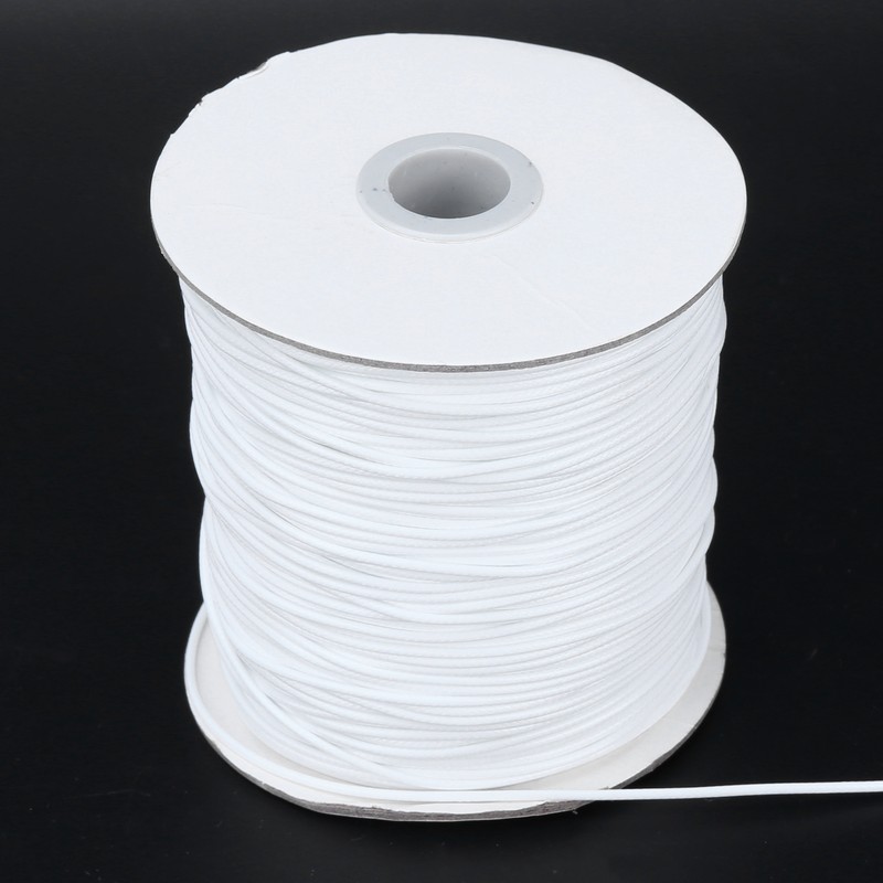 Wax Cord Round Environmental Protection for Leather Sewing HandKnitting Necklace(White