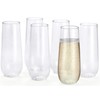 Copas de champaña inastillables (paquete de 6), vasos reutilizables de