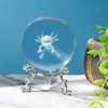 3D Axolotl Crystal Ball with Stand Lase Engraved Glass Sphere