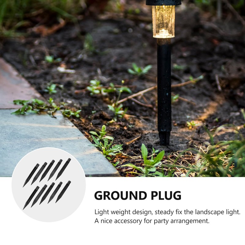 10pcs Ground Spike Lawn Lamp Resistant Landscape Lighting Ground Replacement