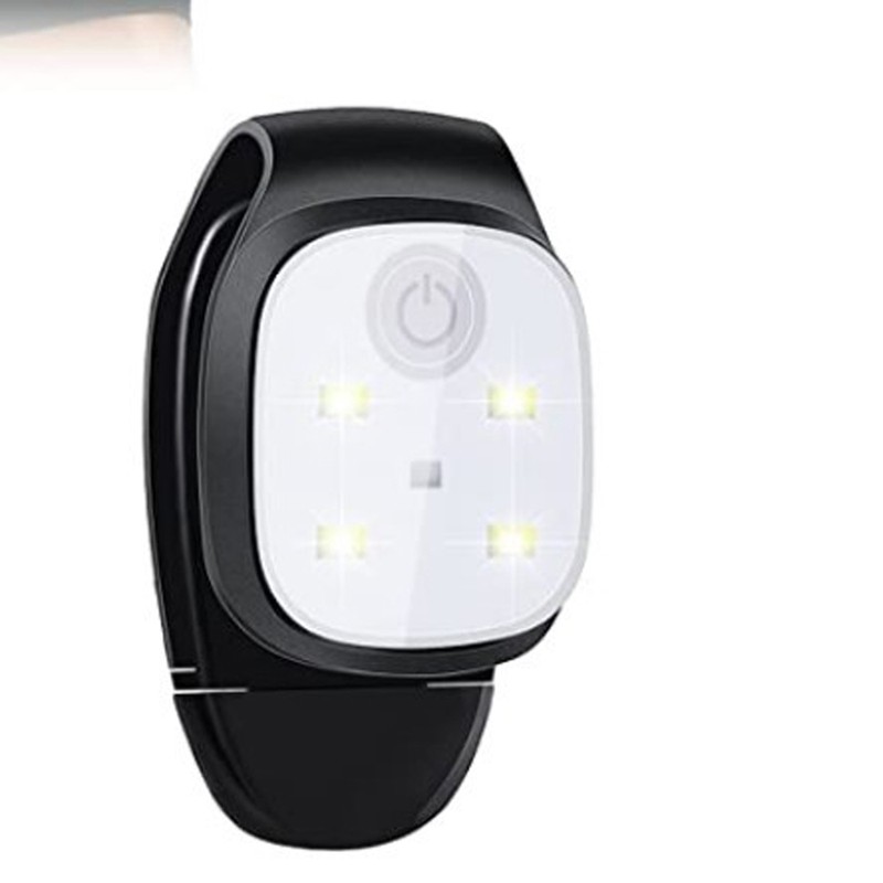 Clip On Flashlight Rechargeable 5 LEDs Hands Free 50 Lumens