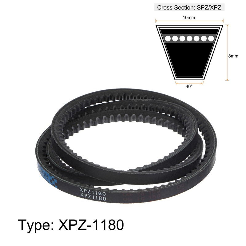 sourcing map XPZ1180 V-Belt Drive Belt 1180 mm Pitch Length