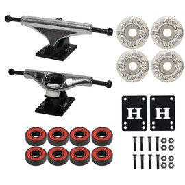 Core Hollow Lightweight Skateboard Trucks 8.25" + 52mm Spitfire Burners Wheels, ABEC 5 Bearings