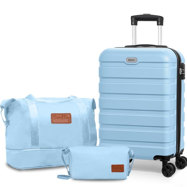 AnyZip Luggage Set 20 Inch Carry on Luggage PC ABS