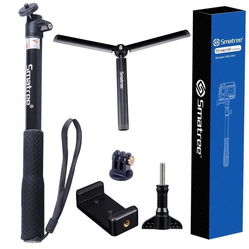 Smatree Q3S Telescoping Selfie Stick with Tripod Stand for GoPro