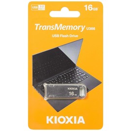 KIOXIA TransMemory U366 USB Flash Drive 16GB 3.0 USB File Transfer on PC/Mac, Metal