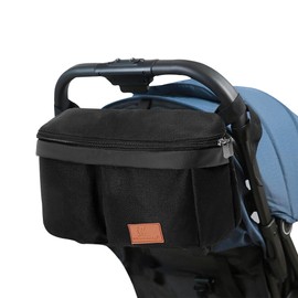 Pram Bag Organiser Pram Buggy Bag Baby Universal Multifunctional Storage Bag, Black(33x7.5x16cm), travel bags