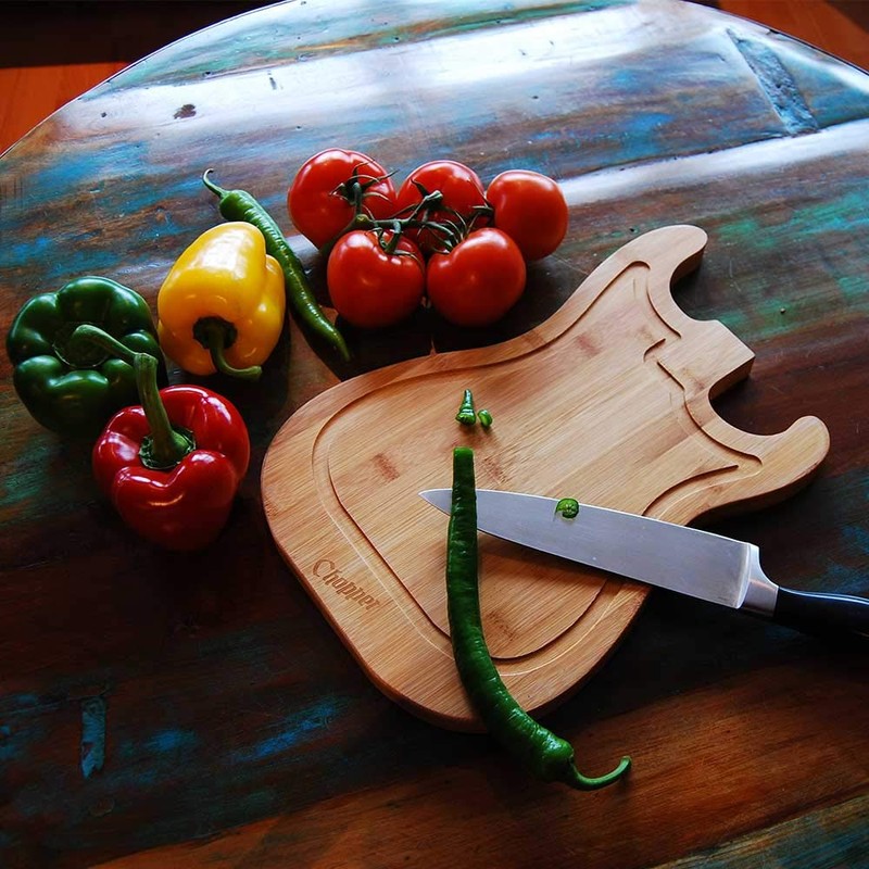 MikaMax - Guitar Chopping Board - Bamboo
