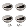 Bestgle 4pcs Recessed Door Pull Flush Finger Pulls Handle Pocket
