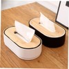 Ipetboom 2pcs Elegant Bamboo Tissue Box Retro Napkin Container for