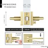 Linkaa Brass Gold Privacy Lever Door Handle Interior Levers, Keyless