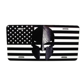 DIGIART INTERNATIONAL AMERICAN TACTICAL FLAG SPARTAN HELMET SPARTA Metal Novelty Car License Plate Tag