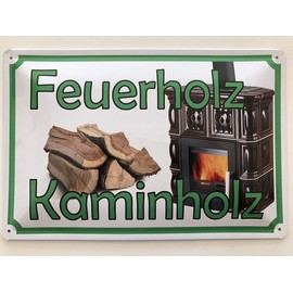 Metal Sign 20 x 30 cm Firewood Tin Sign