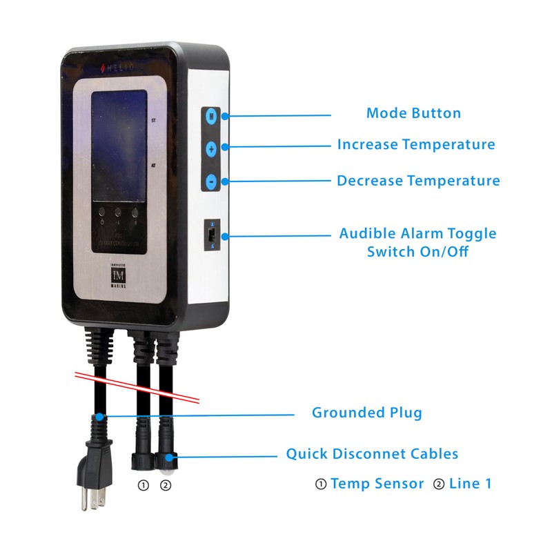 Innovative Marine Helio PTC Smart Heater - Titanium Reef Aquarium