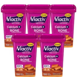 Viactiv 5 Pack Viactiv Calcium Vitamin 500 Soft Chews Caramel Supplement For Bone Health