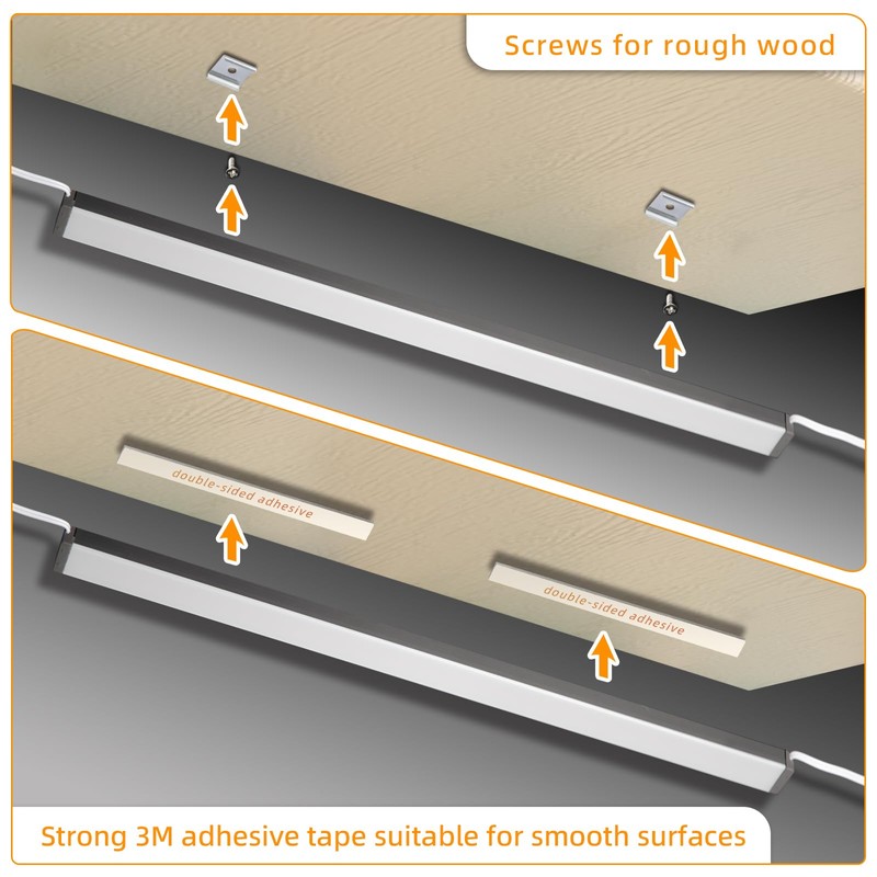 LUMILAND 6 Pcs 12-inch Led Under Cabinet Lighting Plug-in with