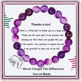 PARTNER Thank You Gift Bracelet Appreciation Gifts for Coworker Teacher Coach Elephant Charm Bracelet Farewell Gifts Thank You Jewelry, Metal, na unknow