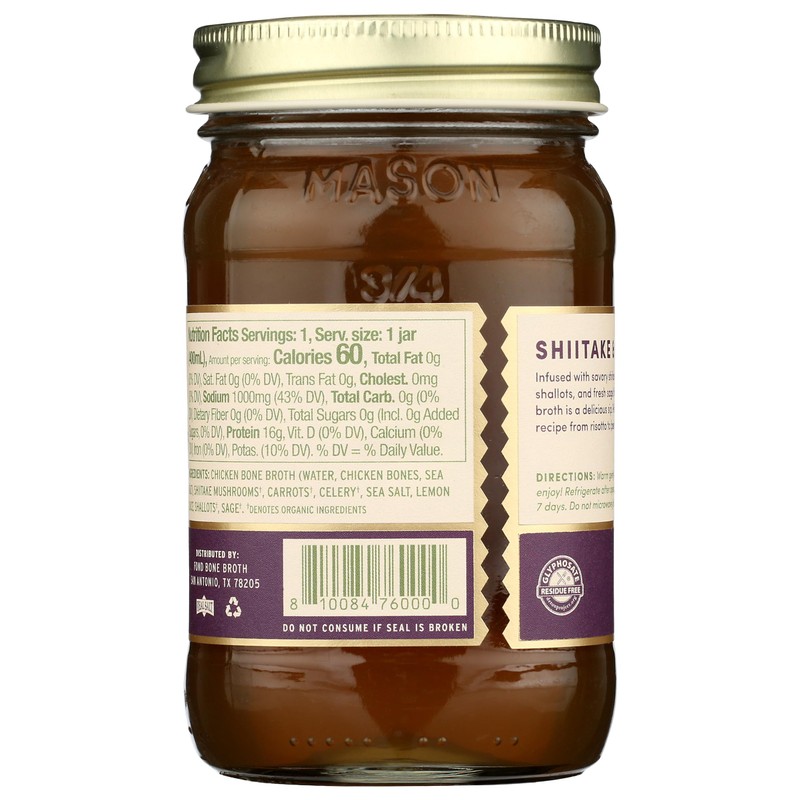 Fond, Shiitake & Sage Chicken Bone Broth, 14 Fl Oz