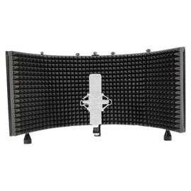 Rockville ROCKSHIELD 3 Large Studio Mic Isolation Shield w/Sound Dampening Foam