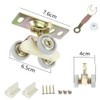 15Pcs Sliding Pocket Door Hardware Top Hanger Rollers Wheels Assembly