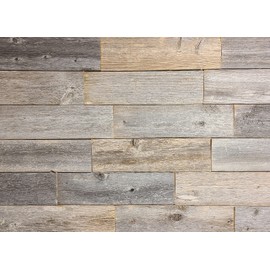 Rockin' Wood Peel & Stick Rustic Reclaimed Barn Wood Paneling, Real Wood, Rustic Wall Planks - Easy Installation (3 Square FEET)
