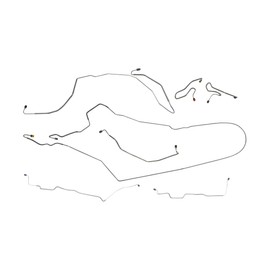 Inline Tube Replacement for 1972-76 Ford Gran Torino Power Disc Complete Brake Line Kit 7pc, OE Steel