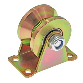 Skelang 8 Pcs V Groove Caster, 2” Sliding Gate Wheel, Rigid Caster for Rolling Gate, Sawmill, Total Load Capacity 5000 Lbs