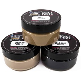 Huge Miniatures Crackle Paste Bundle, 2 oz ea. Model Basing Paint for Tabletop Gaming Scenery and Diorama Building by Huge Minis 3 Jars
