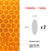 Quattroerre 5567 Pack of 2 Oval Diamond Flat Stickers Orange