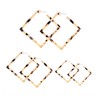 Acrylic Earrings Statement Square Hoop Earrings Geometric Resin Tortoise Stud