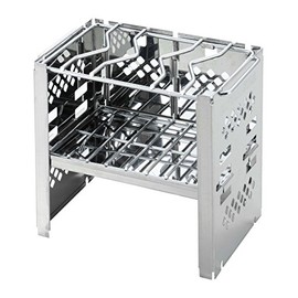 Captain Stag (CAPTAIN STAG) Barbecue Grill Fire Pit 3-in-1 Foldable Kamado Smart Grill B6 Type with Bag 3-Level Adjustable UG-43 Silver For 1 Person
