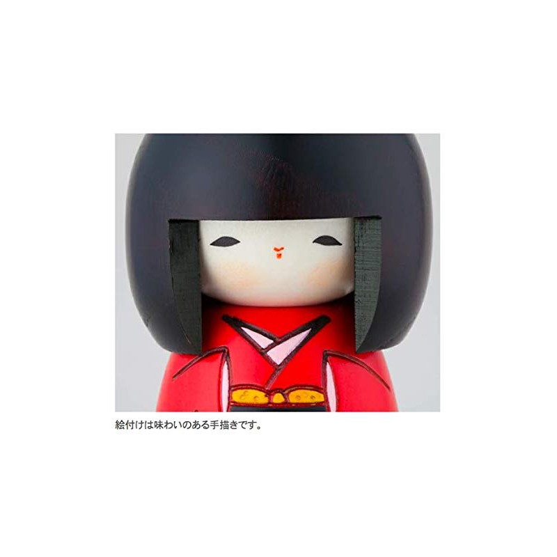 Usaburo Sosaku Kokeshi Doll Osanago Red Color Small Size Made