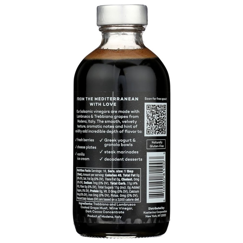 Kosterina Dark Chocolate Balsamic Vinegar | Sweet & Savory Balsamic