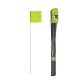 Swanson FLG30100 2-Inch by 3-Inch Marking Flags with 30-Inch Wire Staffs, Lime 100 Pack