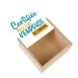 Fabulous Wooden Box - Universe Boutique Shop Certified Bestseller (11 x 11 x 3.5 cm)