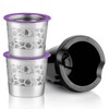 2 Stainless Steel Reusable K Cups with Replacement Pod Holder