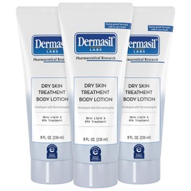 Dermasil Body Lotion, Dry Skin Treatment, 3-Pack – Non-Greasy, Fast-Absorbing, Fragrance-Free Lotion, Cruelty-Free, 8 Oz Ea