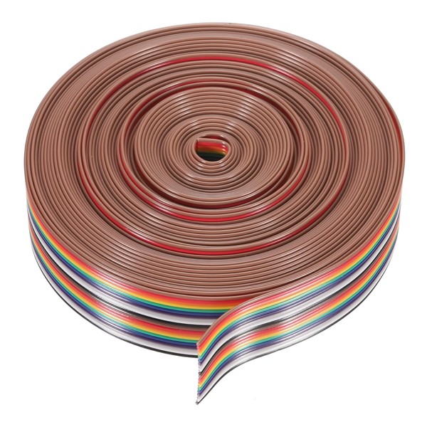 MECCANIXITY 1 Pcs 20 Pin Flat Rainbow Ribbon Cable 30
